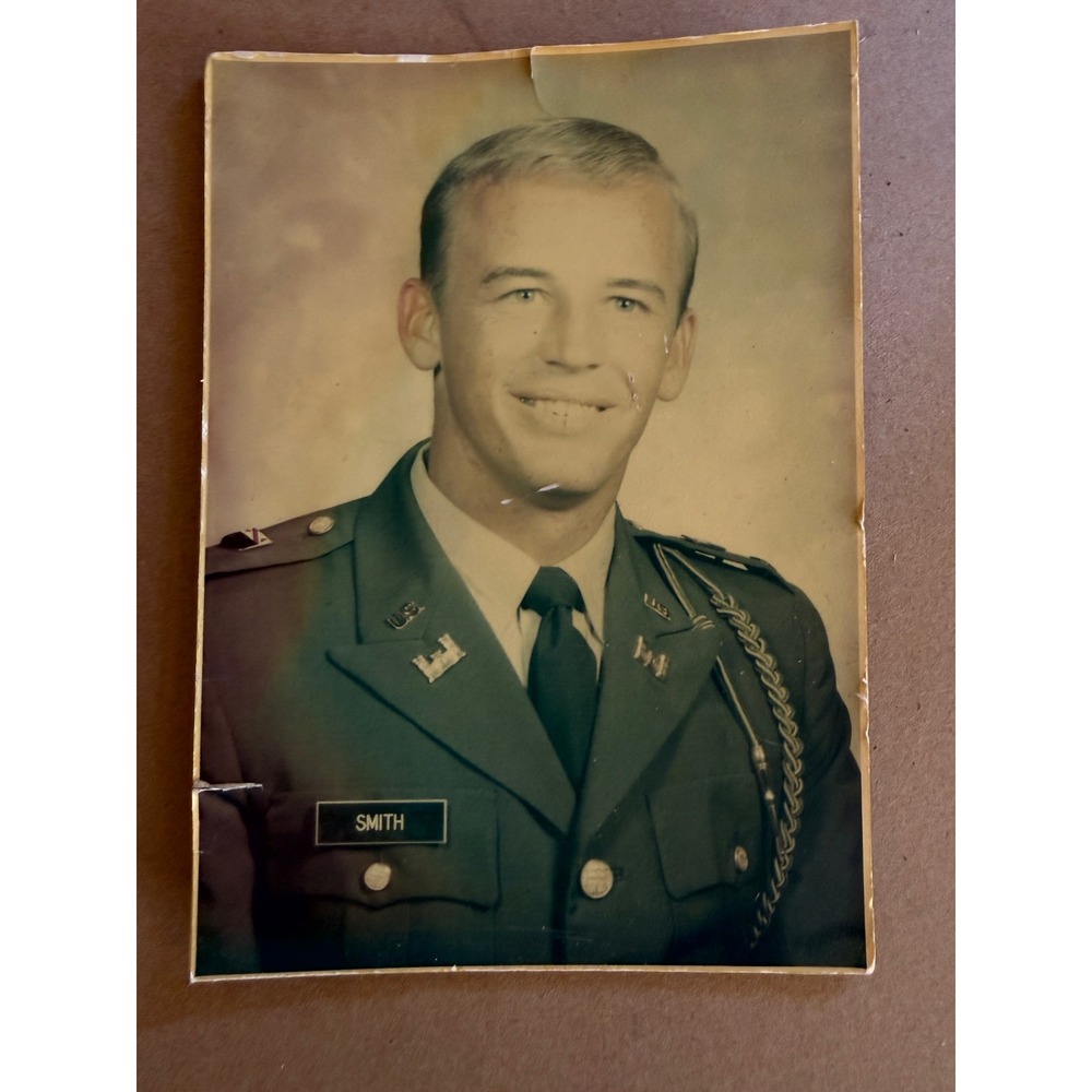 Vintage 1970 US Army Soldier Portrait Photo Smith Amarillo Texas Vietnam Era‎